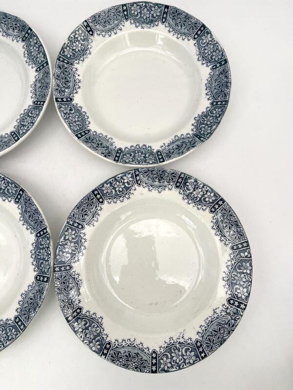 Assiette creuse décor bleu gris – Image 5