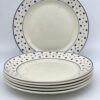 Assiette plate Josiane Lunéville décor pois bleu – Image 3