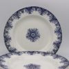 Assiette creuse Terre de Fer Normandie LG décor bleu – Image 2