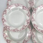 Assiette creuse Lerida Sarreguemines décor rose – Image 5