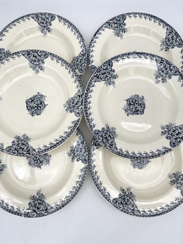 Assiette creuse Salins Fontenoy R&A décor bleu – Image 3