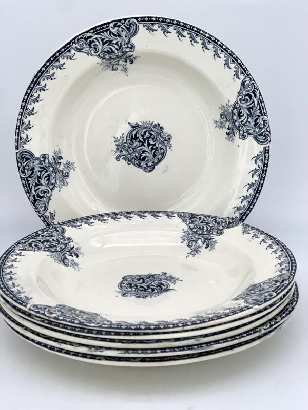 Assiette creuse Salins Fontenoy R&A décor bleu – Image 2