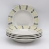 Assiette creuse FB 56 Badonviller décor jaune et noir vintage