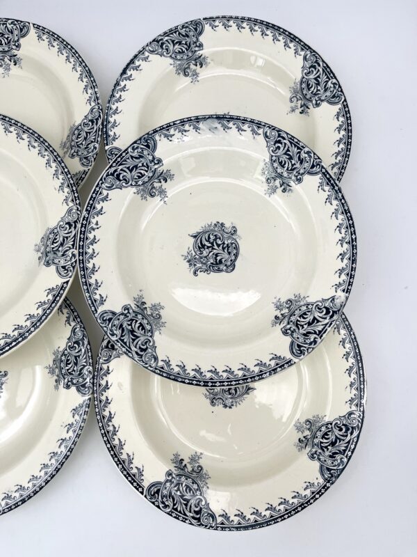 Assiette creuse Salins Fontenoy R&A décor bleu – Image 5