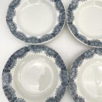Assiette creuse décor bleu gris – Image 4
