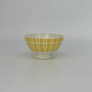 Petit bol Digoin 9611 décor jaune géometrique