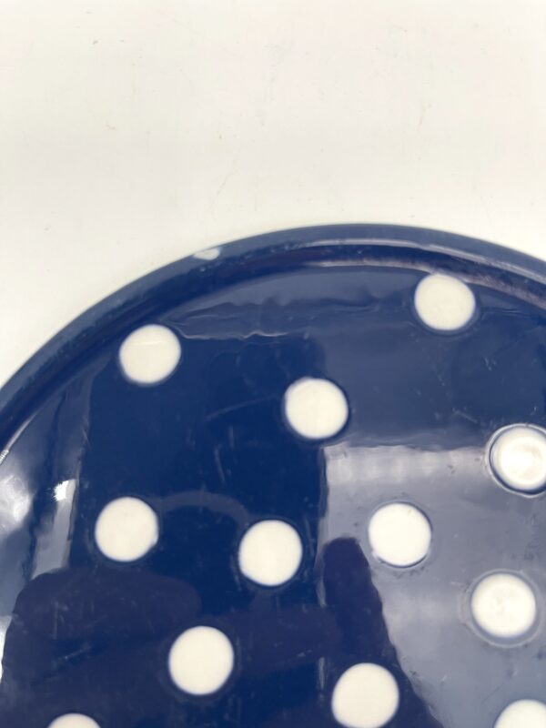 Dessous de plat ou de bouteille bleu à pois blanc – Image 2