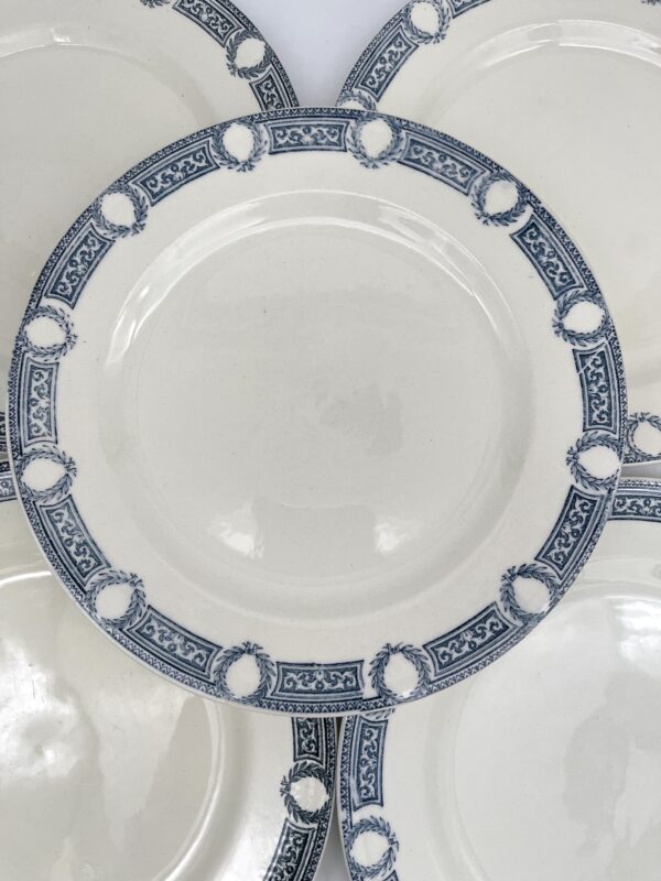 Assiette plate Saïda Salins décor bleu – Image 4