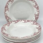 Assiette creuse Lerida Sarreguemines décor rose – Image 2