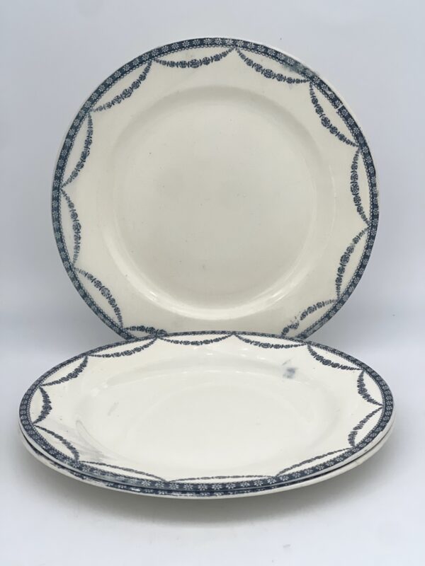 Assiette plate Salins Vincennes décor bleu gris – Image 2