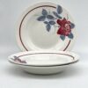 Assiette Sobral Digoin Sarreguemines décor bordeaux et gris