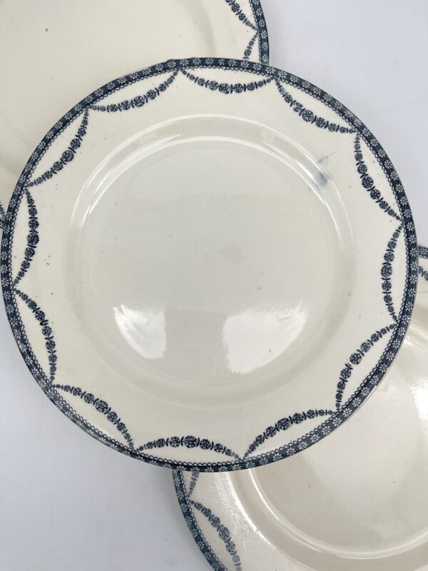 Assiette plate Salins Vincennes décor bleu gris – Image 4