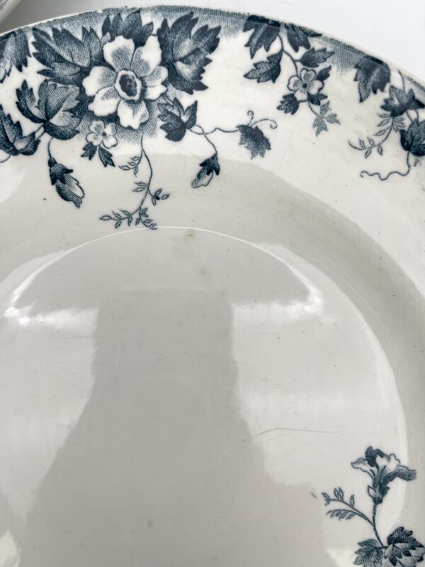 Assiette plate Marie-Louise St Amand décor bleu gris – Image 5
