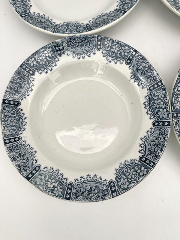 Assiette creuse décor bleu gris – Image 6