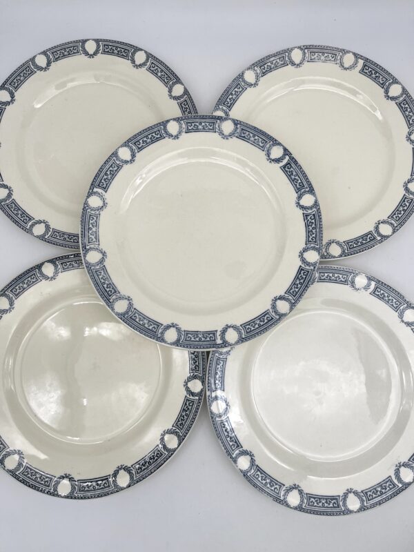 Assiette plate Saïda Salins décor bleu – Image 2