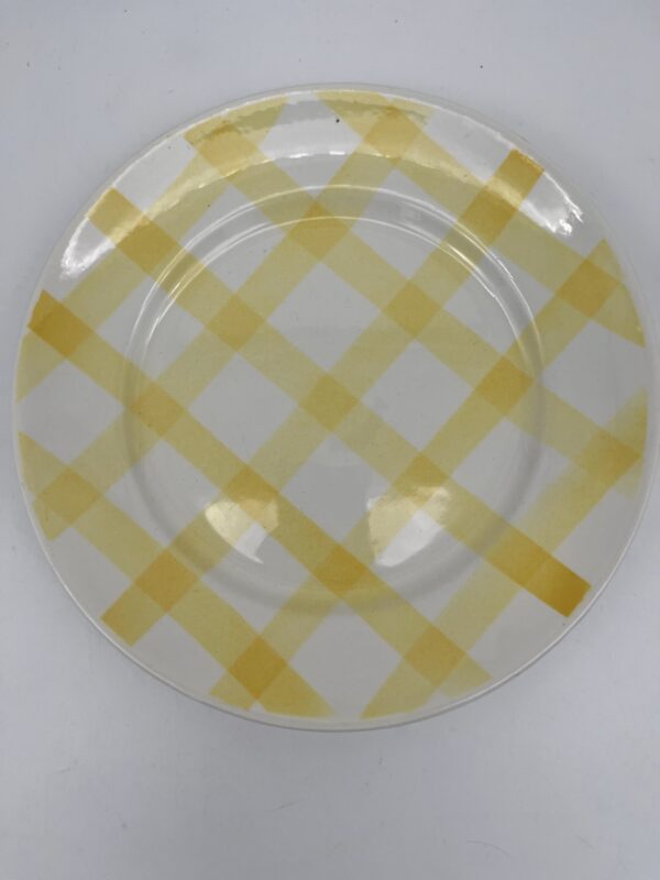 Assiette plate Moulin des Loups Nappe écossais jaune – Image 3