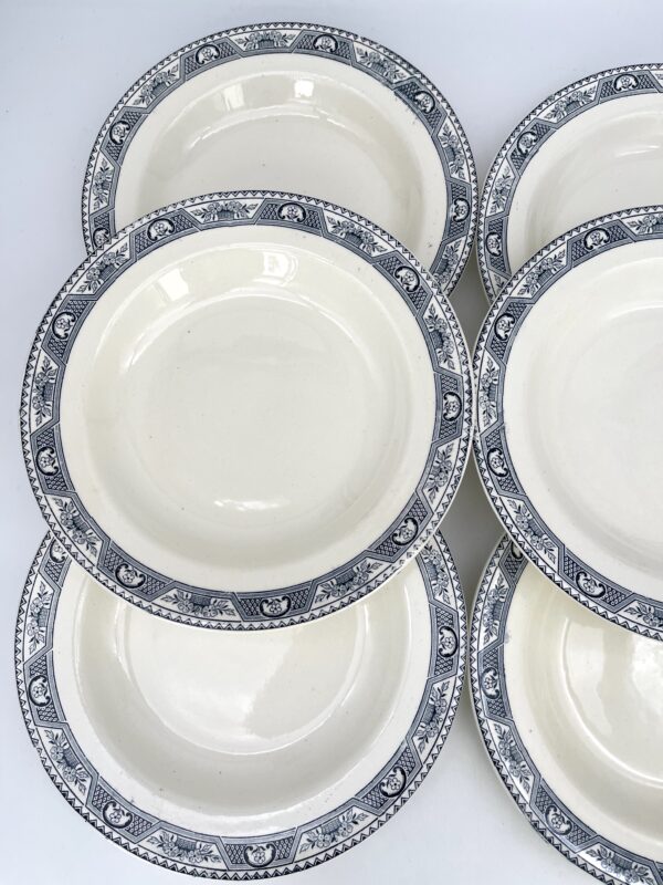 Assiette creuse Martainville Terre de Fer Salins décor bleu – Image 4
