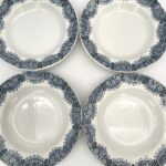 Assiette creuse décor bleu gris – Image 3
