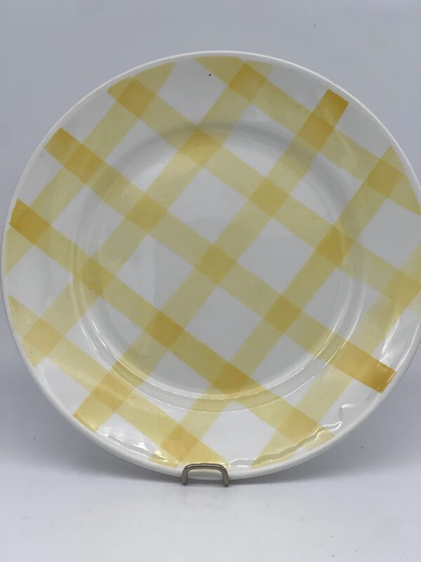 Assiette plate Moulin des Loups Nappe écossais jaune – Image 2