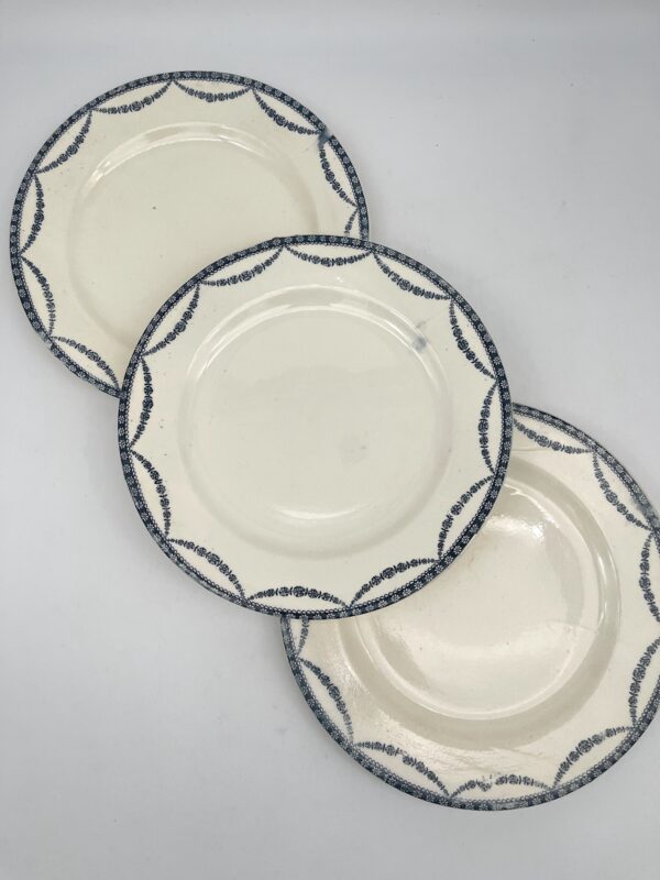 Assiette plate Salins Vincennes décor bleu gris – Image 3