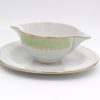 Saucière Porcelaine opaque 8041 décor vert et doré