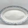 Plat ovale Arras Sarreguemines décor bleu gris