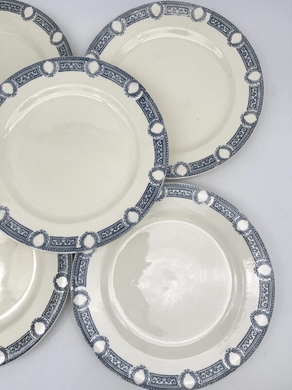 Assiette plate Saïda Salins décor bleu – Image 3