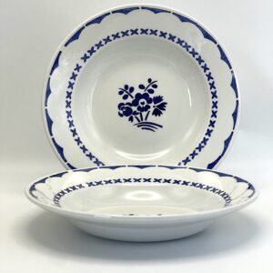 Assiette creuse Gien 3362 décor bleu