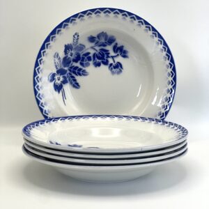 Assiette creuses Donon Sarreguemines et Digoin décor bleu