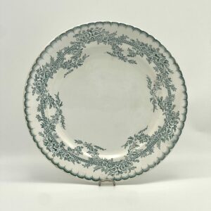 Assiette plate Oppelia Faiencerie d'Onnaing décor vert