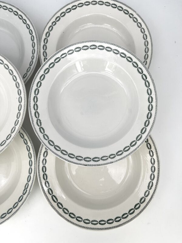 Assiette creuse Nobilis Sarreguemines décor vert – Image 5