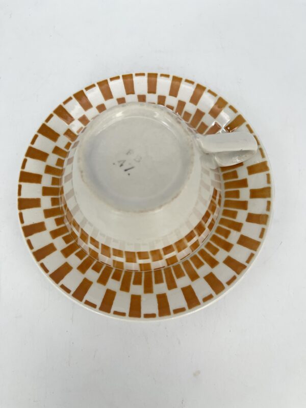 Tasse à café Badonviller FB 47 décor orangé – Image 4