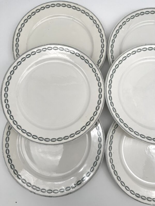 Assiette plate Nobilis Sarreguemines décor vert – Image 4