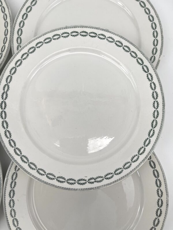 Assiette plate Nobilis Sarreguemines décor vert – Image 6