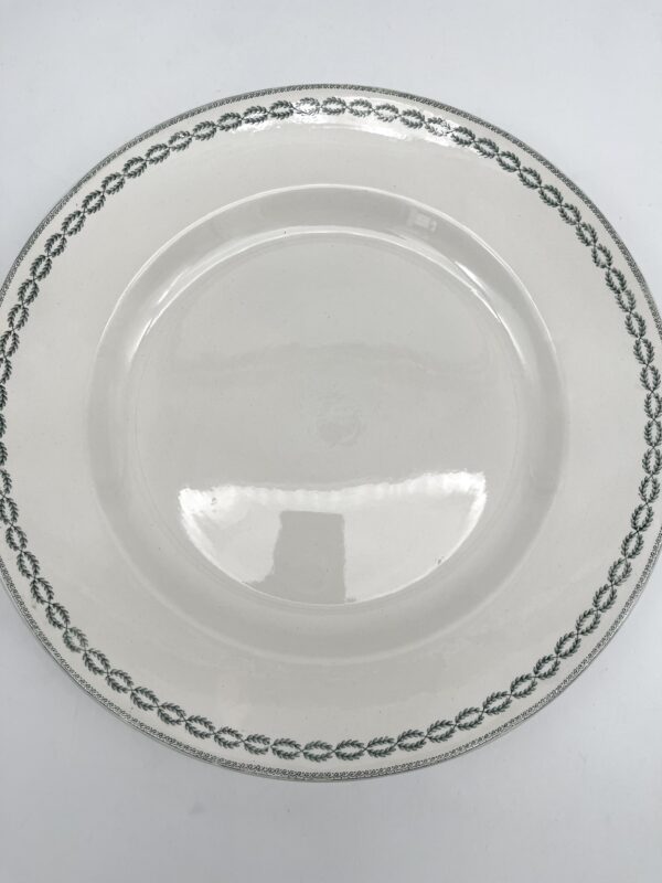 Plat rond Nobilis Sarreguemines décor vert – Image 3