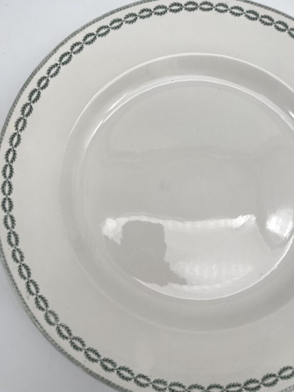 Plat rond Nobilis Sarreguemines décor vert – Image 4