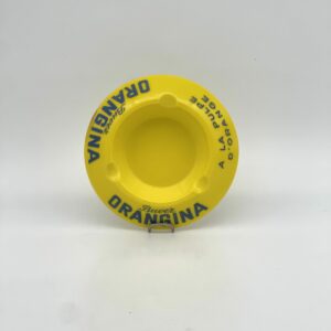 Cendrier Orangina en opaline jaune