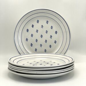 Assiette plate Louvain Lunéville décor bleu