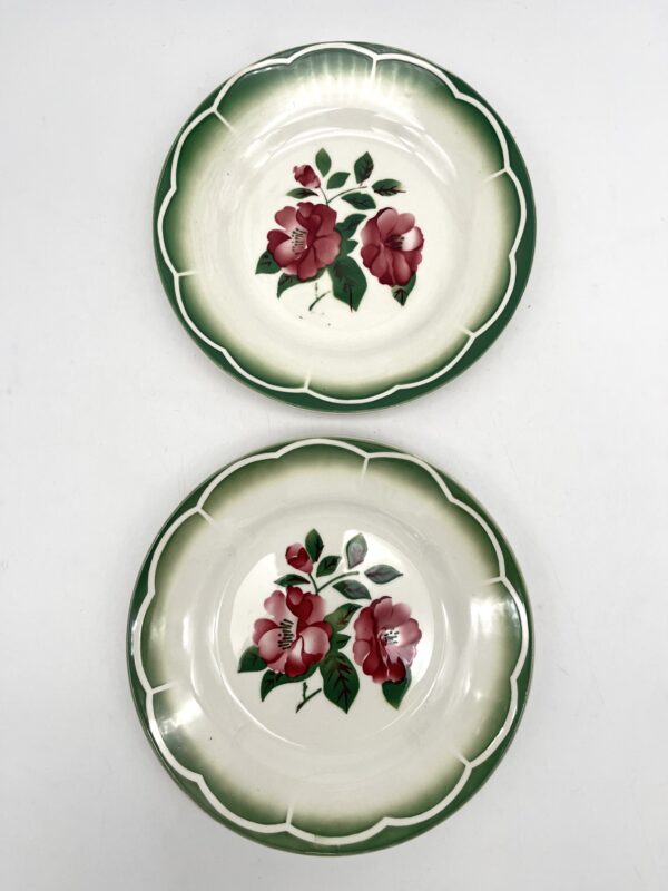 Assiette à dessert Mireille Sarreguemines décor vert et bordeaux – Image 3