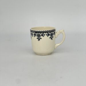Tasse à café Terre de Fer HB&Cie Gagny décor bleu fonçé