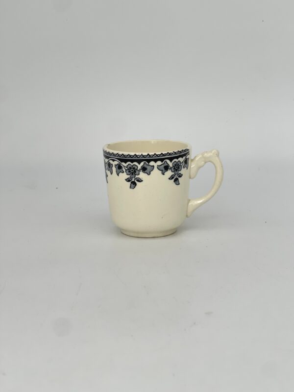 Tasse à café Terre de Fer HB&Cie Gagny décor bleu fonçé