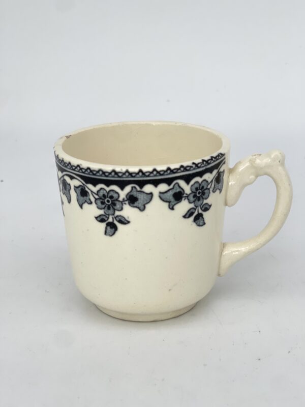 Tasse à café Terre de Fer HB&Cie Gagny décor bleu fonçé – Image 2