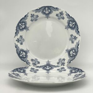 Assiette plate Lunéville K& G Europe décor bleu