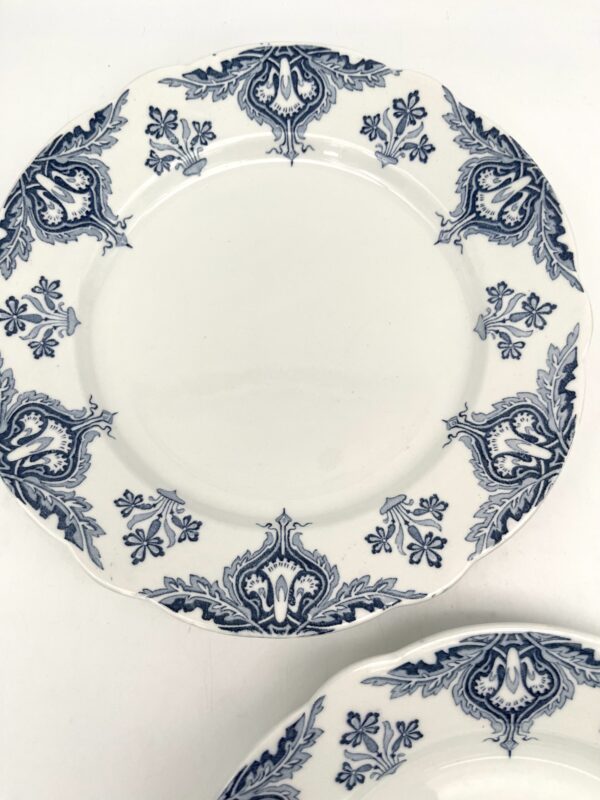 Assiette plate Lunéville K& G Europe décor bleu – Image 4