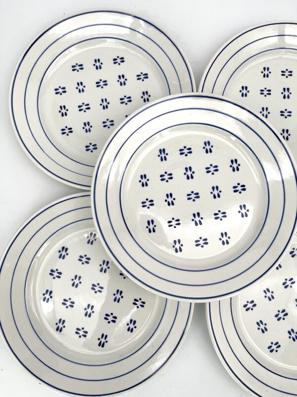 Assiette à dessert Lunéville décor bleu – Image 3