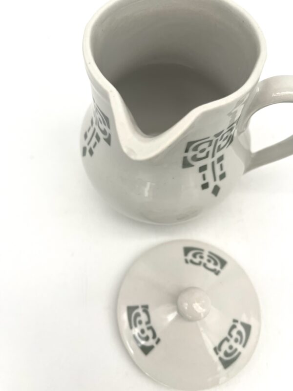 Pot à lait avec son coucercle décor vert Saint Uze – Image 7