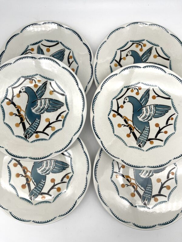 Assiette à dessert Lunéville décor oiseaux – Image 3
