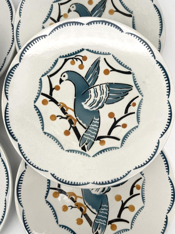 Assiette à dessert Lunéville décor oiseaux – Image 6