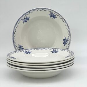 Assiette creuse Céranord St Amand 427 décor bleu