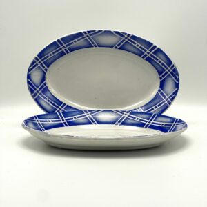 Ravier Rosttand Sarreguemines et Digoin décor bleu